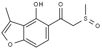 1-4-Hydroxy-3-methyl-5- benzofuranyl)-2-(methylsufinyl)ethanone,2069985-88-0,结构式