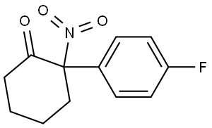 2-(4-fluorophenyl)-2-nitrocyclohexan-1-one Structure