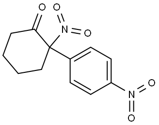 2-nitro-2-(4-nitrophenyl)cyclohexan-1-one Structure