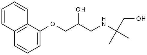 2-((2-hydroxy-3-(naphthalen-1-yloxy)propyl)amino)-2-methylpropan-1-ol,20862-25-3,结构式