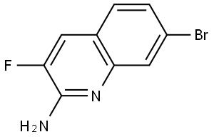 7-溴-3-氟喹啉-2-胺 结构式