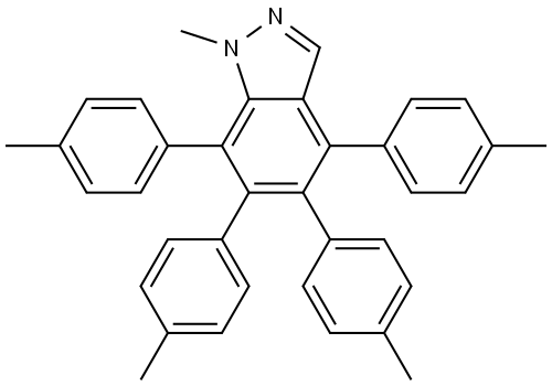 1-methyl-4,5,6,7-tetra-p-tolyl-1H-indazole,2088103-59-5,结构式