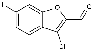3-Chloro-6-iodo-2-benzofurancarboxaldehyde Structure