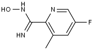 2-Pyridinecarboximidamide, 5-fluoro-N-hydroxy-3-methyl- Struktur