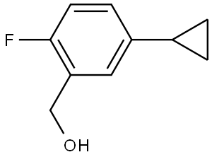 (5-cyclopropyl-2-fluorophenyl)methanol 结构式