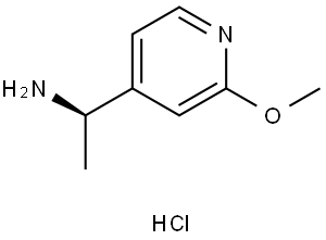 (R)-1-(2-methoxypyridin-4-yl)ethan-1-amine hydrochloride,2089388-78-1,结构式