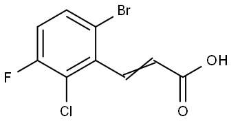 3-(6-Bromo-2-chloro-3-fluorophenyl)-2-propenoic acid 结构式