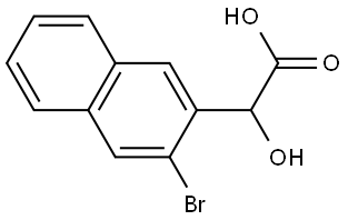 3-Bromo-α-hydroxy-2-naphthaleneacetic acid Struktur