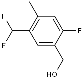(5-(difluoromethyl)-2-fluoro-4-methylphenyl)methanol,2090400-68-1,结构式