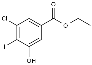 Ethyl 3-chloro-5-hydroxy-4-iodobenzoate,2090420-46-3,结构式