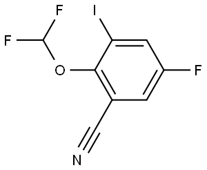 2-(Difluoromethoxy)-5-fluoro-3-iodobenzonitrile 结构式