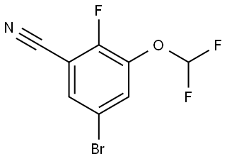 5-bromo-3-(difluoromethoxy)-2-fluorobenzonitrile Struktur
