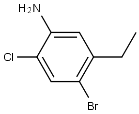 4-Bromo-2-chloro-5-ethylbenzenamine 结构式
