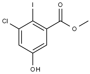 Methyl 3-chloro-5-hydroxy-2-iodobenzoate 结构式