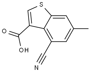 Benzo[b]thiophene-3-carboxylic acid, 4-cyano-6-methyl- Structure