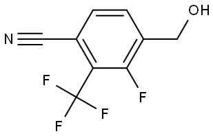 3-Fluoro-4-(hydroxymethyl)-2-(trifluoromethyl)benzonitrile Struktur
