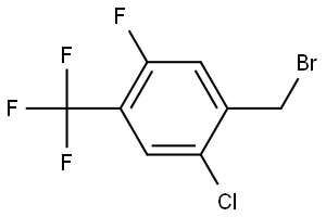 1-(Bromomethyl)-2-chloro-5-fluoro-4-(trifluoromethyl)benzene 结构式