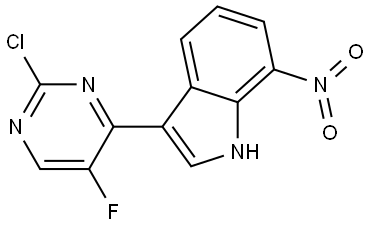 1H-Indole, 3-(2-chloro-5-fluoro-4-pyrimidinyl)-7-nitro- Struktur