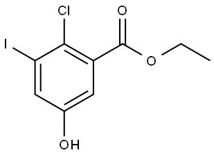 Ethyl 2-chloro-5-hydroxy-3-iodobenzoate,2091222-07-8,结构式