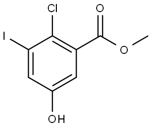Methyl 2-chloro-5-hydroxy-3-iodobenzoate,2091226-46-7,结构式