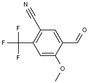 5-Formyl-4-methoxy-2-(trifluoromethyl)benzonitrile Structure