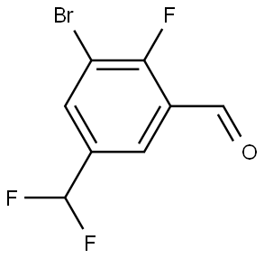 3-溴-5-(二氟甲基)-2-氟苯甲醛 结构式