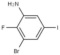 3-bromo-2-fluoro-5-iodoaniline 结构式