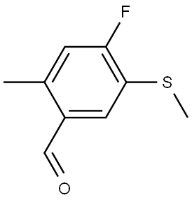 4-Fluoro-2-methyl-5-(methylthio)benzaldehyde Struktur