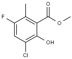 Methyl 3-chloro-5-fluoro-2-hydroxy-6-methylbenzoate 结构式