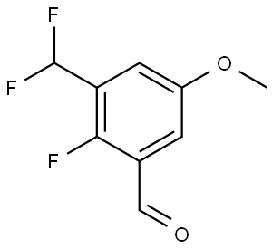 3-(difluoromethyl)-2-fluoro-5-methoxybenzaldehyde Structure