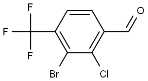 3-Bromo-2-chloro-4-(trifluoromethyl)benzaldehyde,2092186-59-7,结构式