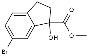 methyl 6-bromo-1-hydroxy-2,3-dihydro-1H-indene-1-carboxylate Structure