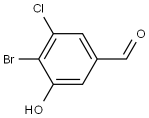 4-Bromo-3-chloro-5-hydroxybenzaldehyde Structure