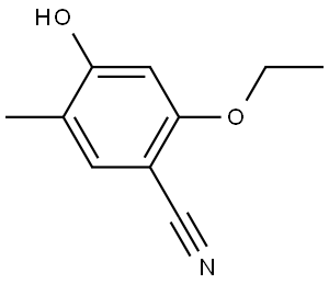 2-Ethoxy-4-hydroxy-5-methylbenzonitrile 结构式