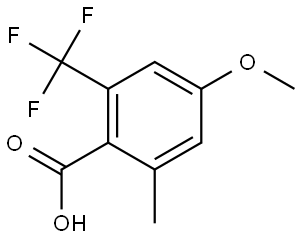 4-Methoxy-2-methyl-6-(trifluoromethyl)benzoic acid 结构式