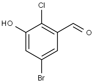 5-Bromo-2-chloro-3-hydroxybenzaldehyde 结构式