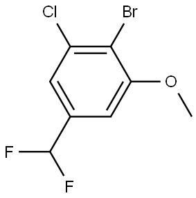 2-Bromo-1-chloro-5-(difluoromethyl)-3-methoxybenzene 结构式
