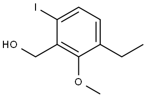 (3-ethyl-6-iodo-2-methoxyphenyl)methanol Structure