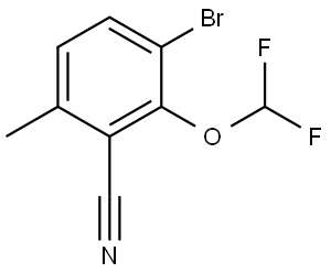 3-Bromo-2-(difluoromethoxy)-6-methylbenzonitrile 结构式