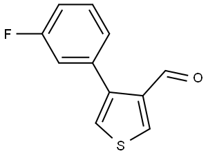 4-(3-fluorophenyl)thiophene-3-carbaldehyde Struktur
