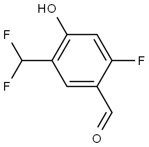 5-(difluoromethyl)-2-fluoro-4-hydroxybenzaldehyde Structure