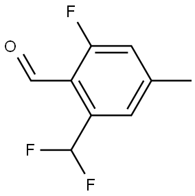 2-(difluoromethyl)-6-fluoro-4-methylbenzaldehyde,2092864-77-0,结构式