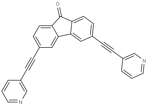 3,6-bis(pyridin-3-ylethynyl)-9H-fluoren-9-one Structure