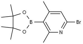 6-Bromo-2,4-dimethyl-3-(4,4,5,5-tetramethyl-1,3,2-dioxaborolan-2-yl)pyridine 结构式