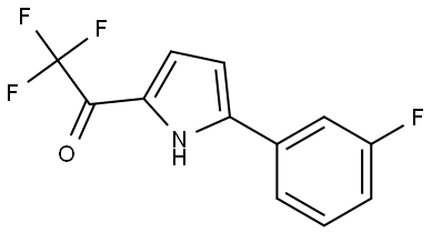 2,2,2-三氟-1-(5-(3-氟苯基)-1H-吡咯-2-基)乙酮 结构式