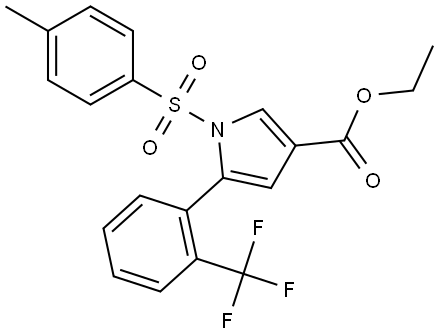 ethyl 1-tosyl-5-(2-(trifluoromethyl)phenyl)-1H-pyrrole-3-carboxylate Structure