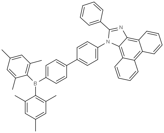 1-(4'-(dimesitylboryl)-[1,1'-biphenyl]-4-yl)-2-phenyl-1H-phenanthro[9,10-d]imidazole,2097526-55-9,结构式