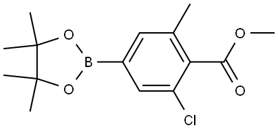 Methyl 2-chloro-6-methyl-4-(4,4,5,5-tetramethyl-1,3,2-dioxaborolan-2-yl)benzoate 结构式
