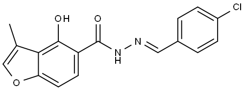 4-Hydroxy-3-methyl-5-benzofurancarboxylic acid (2E)-2-[(4-chlorophenyl)methylene... Structure