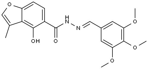 4-Hydroxy-3-methyl-5- benzofurancarboxylic acid (2E)-2-[(3,4,5-trimethoxyphenyl)m... 结构式